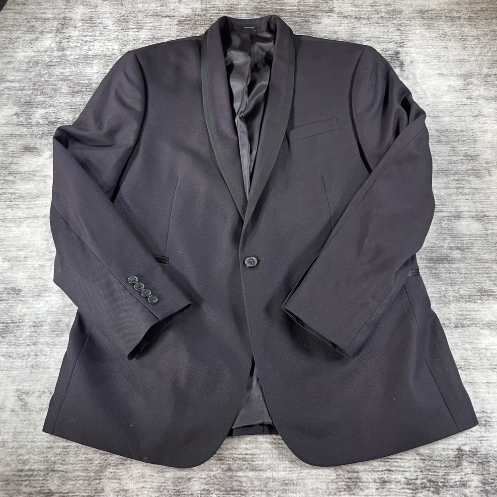 J.Ferrar Mens Slim Fit Tuxedo Jacket 46R Purple Shawl Lapel Formal Blazer